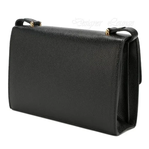 NEW GUCCI Zumi Interlocking G Horsebit Black Grain Leather Small Crossbody Bag - Picture 5 of 15